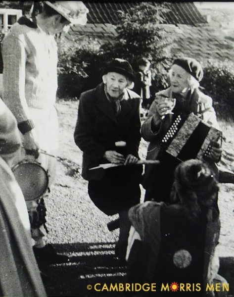 Emily Bishop and Beatrice Hill with Russell Wortley of The Travelling Morrice